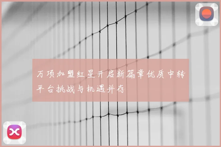 万项加盟红星开启新篇章优质中转平台挑战与机遇并存