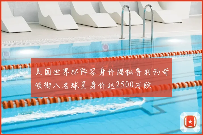 美国世界杯阵容身价揭秘普利西奇领衔八名球员身价达2500万欧