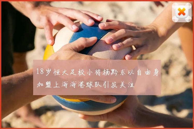 18岁恒大足校小将杨黔东以自由身加盟上海海港球队引发关注